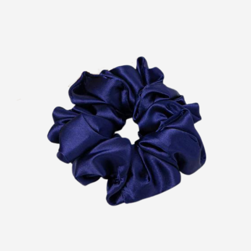 Premium Satin Silk Blue Hair Scrunchy for sale