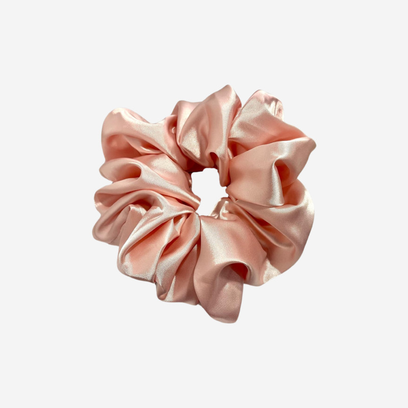 pink Premium Satin Silk Hair Scrunchy for sale